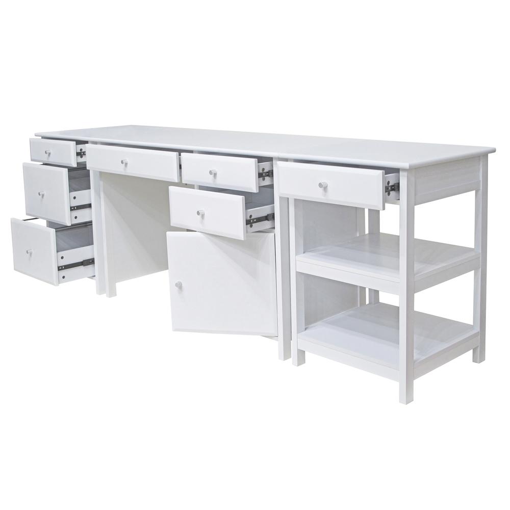 Delta 3-Pc Home Office Desk Set, White. Picture 2