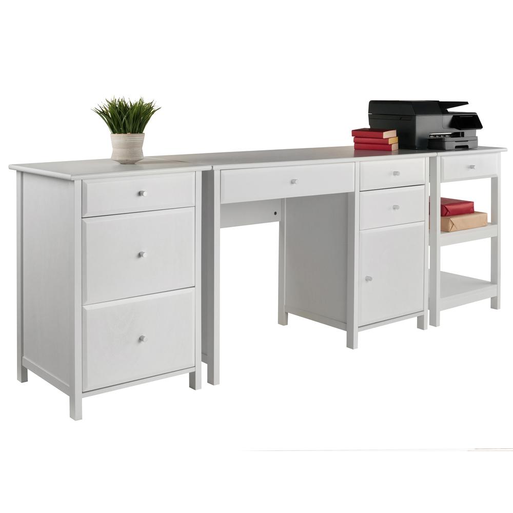 Delta 3-Pc Home Office Desk Set, White. Picture 3