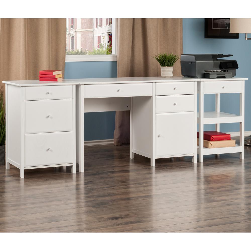 Delta 3-Pc Home Office Desk Set, White. Picture 4
