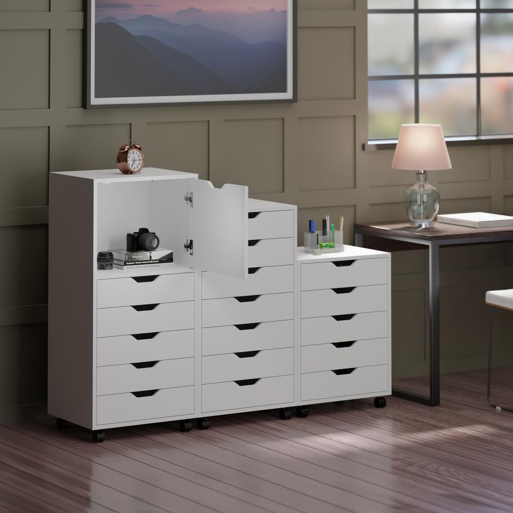 Halifax 3-Pc Multi-Drawer Storage Cabinet Set, White. Picture 9