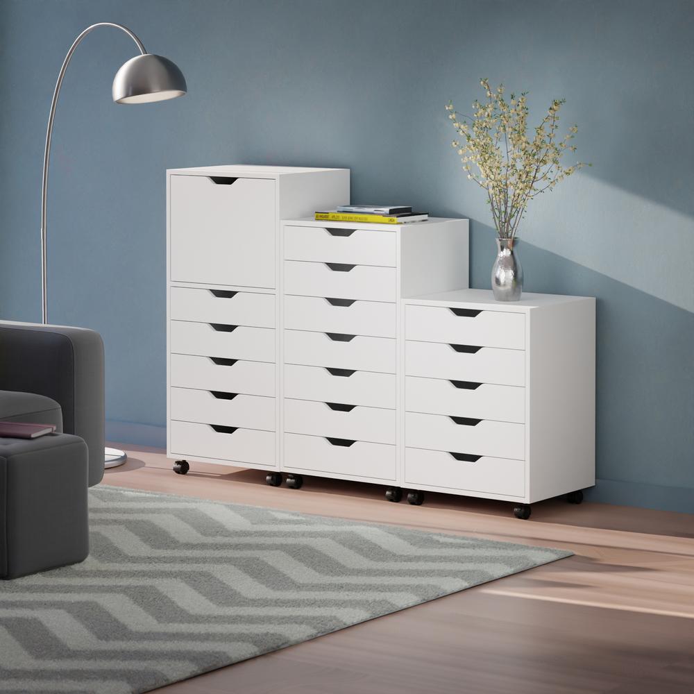Halifax 3-Pc Multi-Drawer Storage Cabinet Set, White. Picture 10