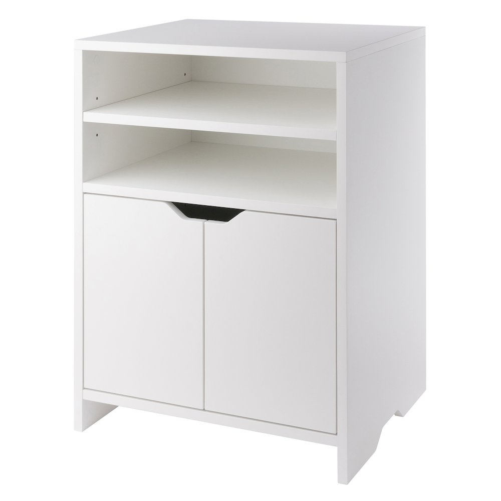 Nova Open Shelf Storage Cabinet, White. Picture 1