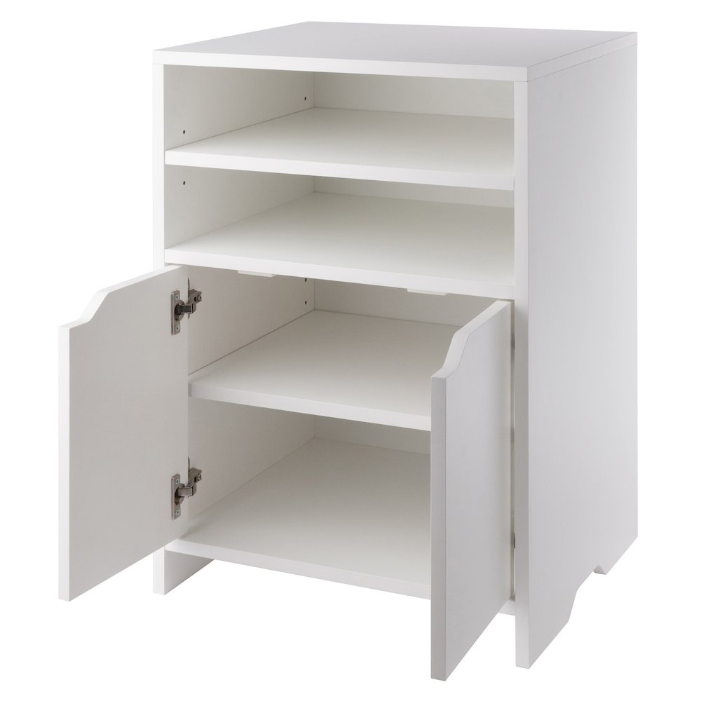 Nova Open Shelf Storage Cabinet, White. Picture 2