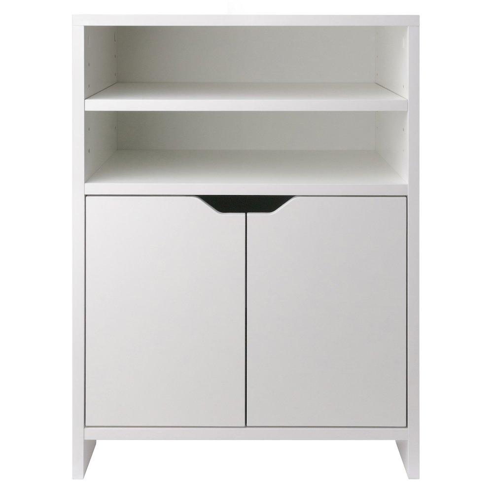 Nova Open Shelf Storage Cabinet, White. Picture 3