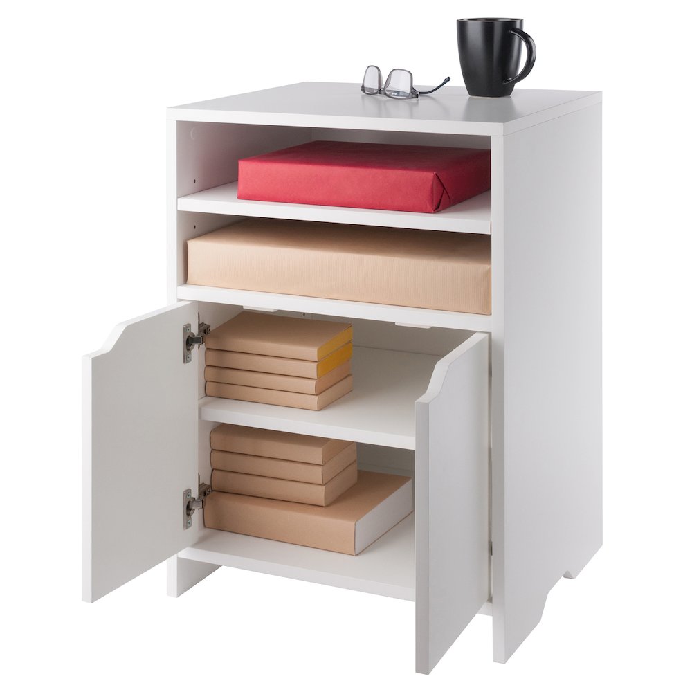 Nova Open Shelf Storage Cabinet, White. Picture 14