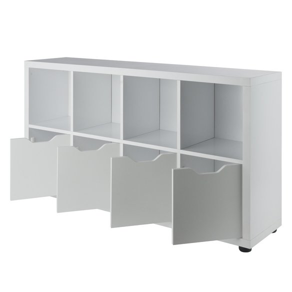 Julian 2x4 Storage Cabinet, White. Picture 2