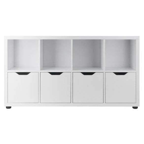 Julian 2x4 Storage Cabinet, White. Picture 3