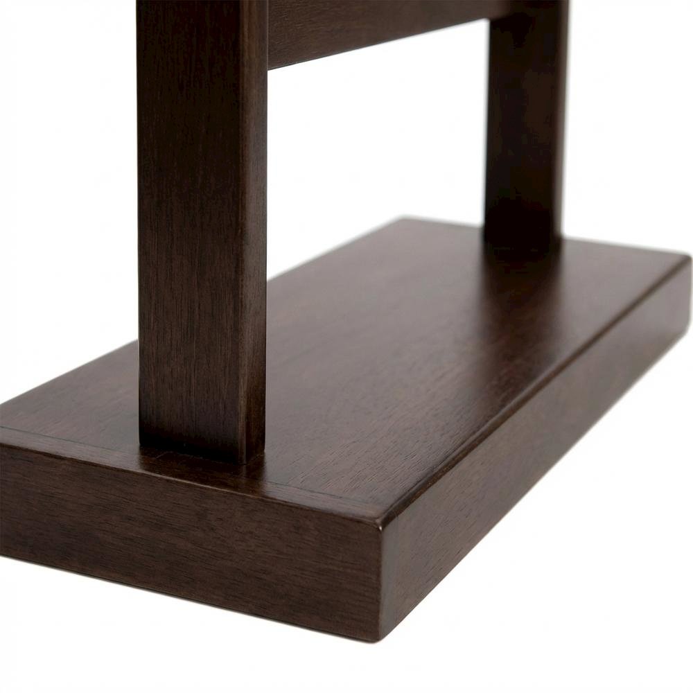 Dark Espresso Solid Wood Clothes Valet Stand with Mirror, Drawer, and Tray. Picture 6