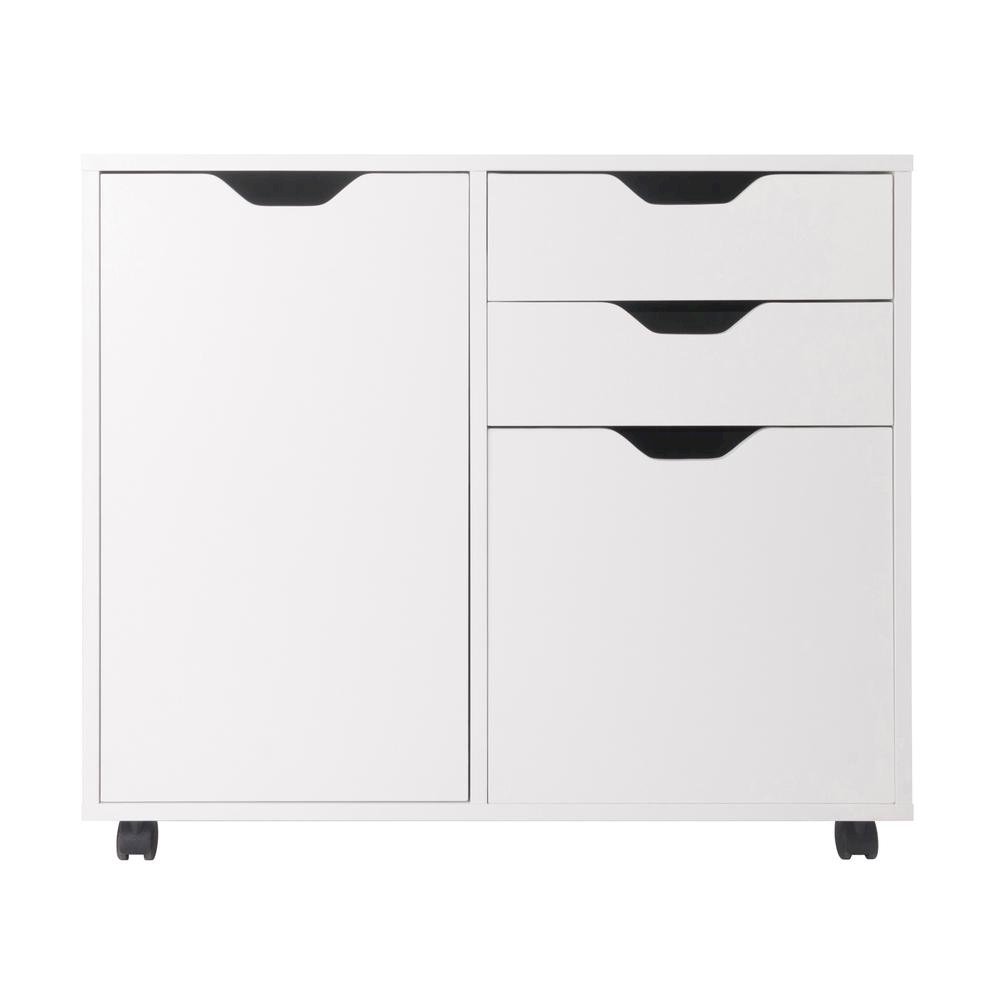 White Small File Cabinet – Mobile Wood Filing Cabinet with Drawers. Picture 6