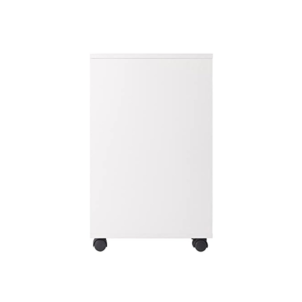 Halifax 2 Section Mobile Storage Cabinet, White. Picture 5