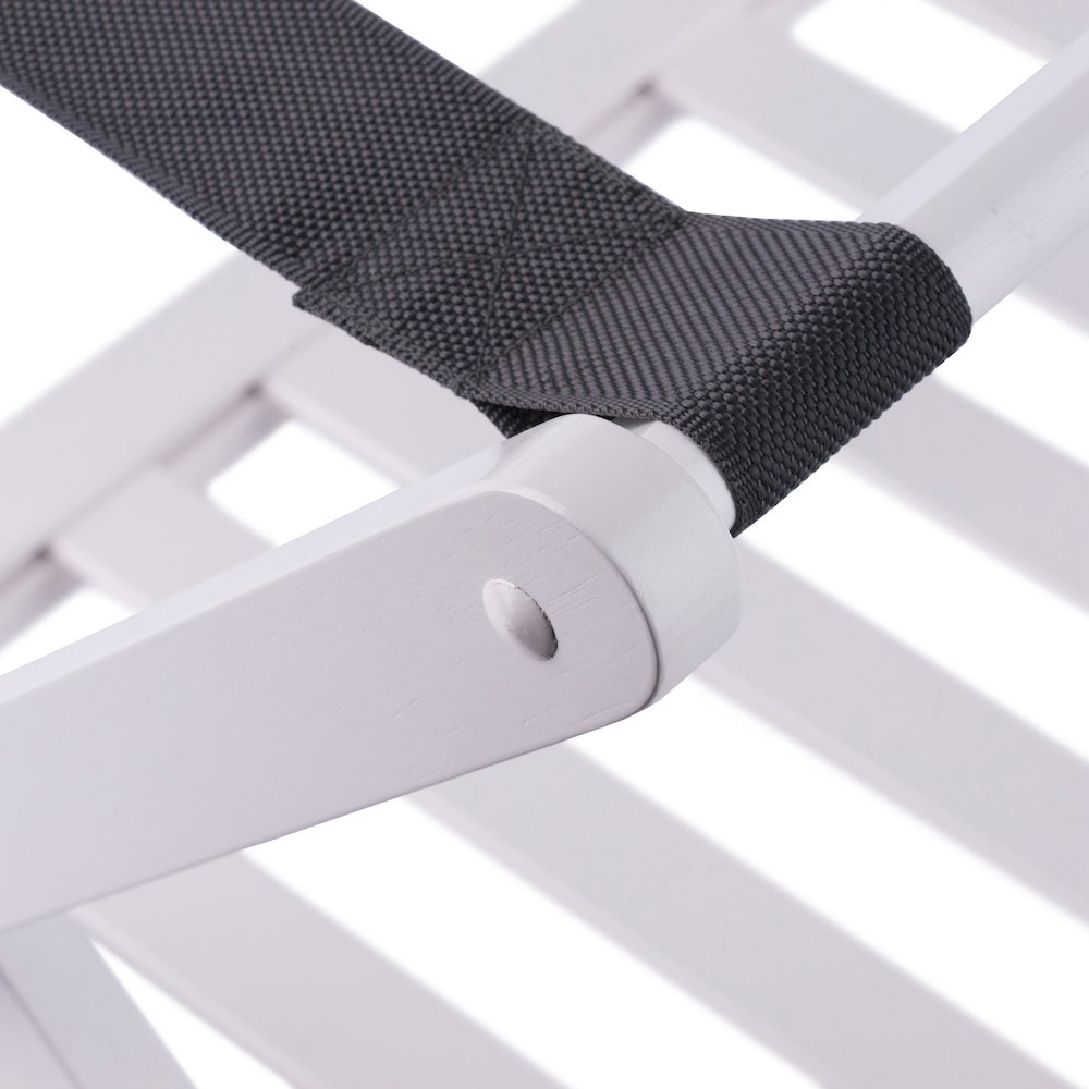 Reese Luggage Rack with Shelf, White. Picture 9