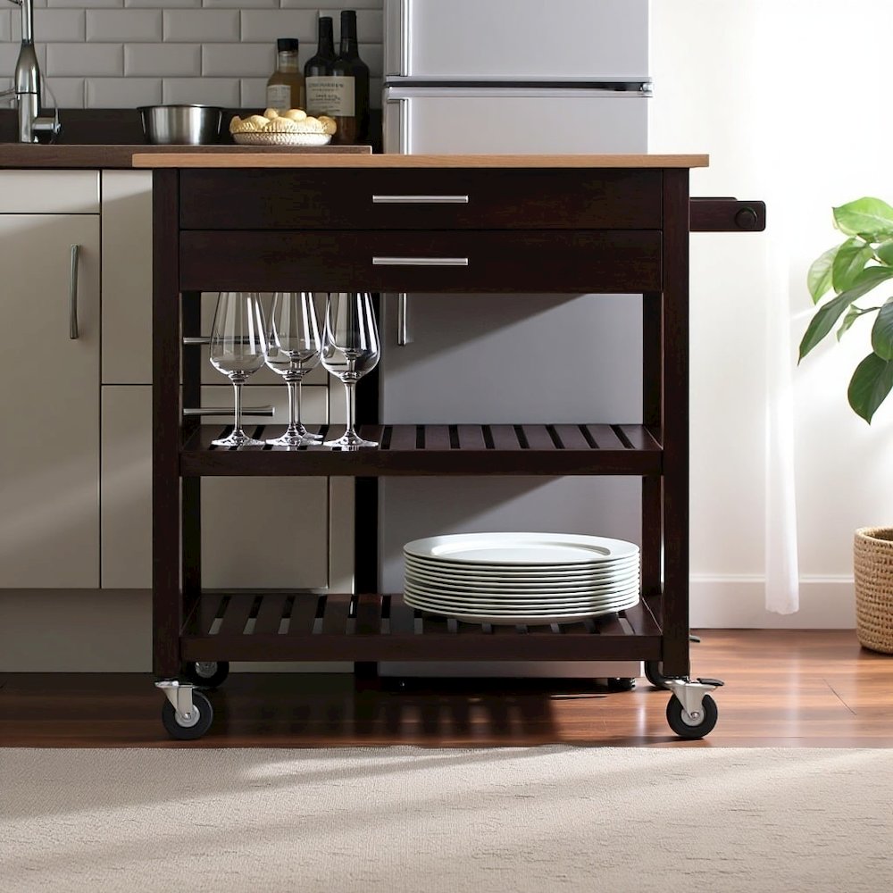 Kitchen Island on Wheels – Rolling Kitchen Island Cart with Ample Storage. Picture 2