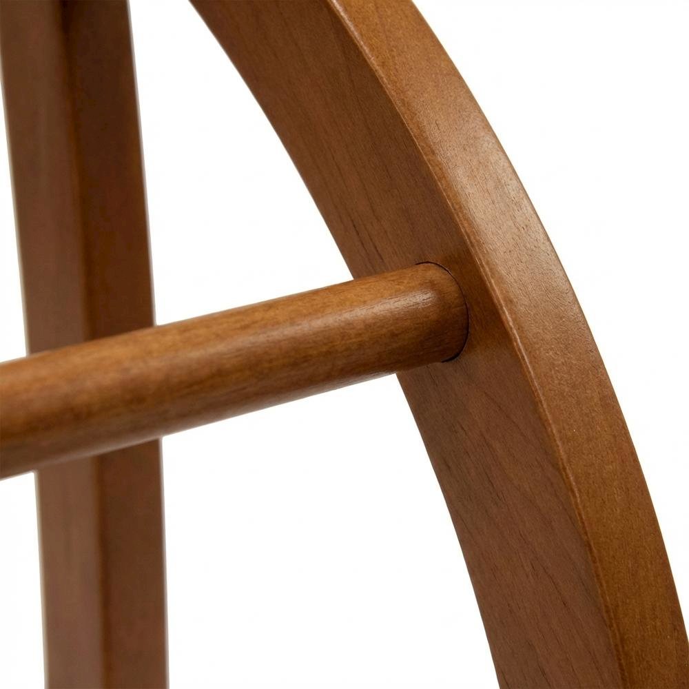 Solid Wood Blanket Rack Stand, Living Room Blanket Holder In Walnut Finish. Picture 6