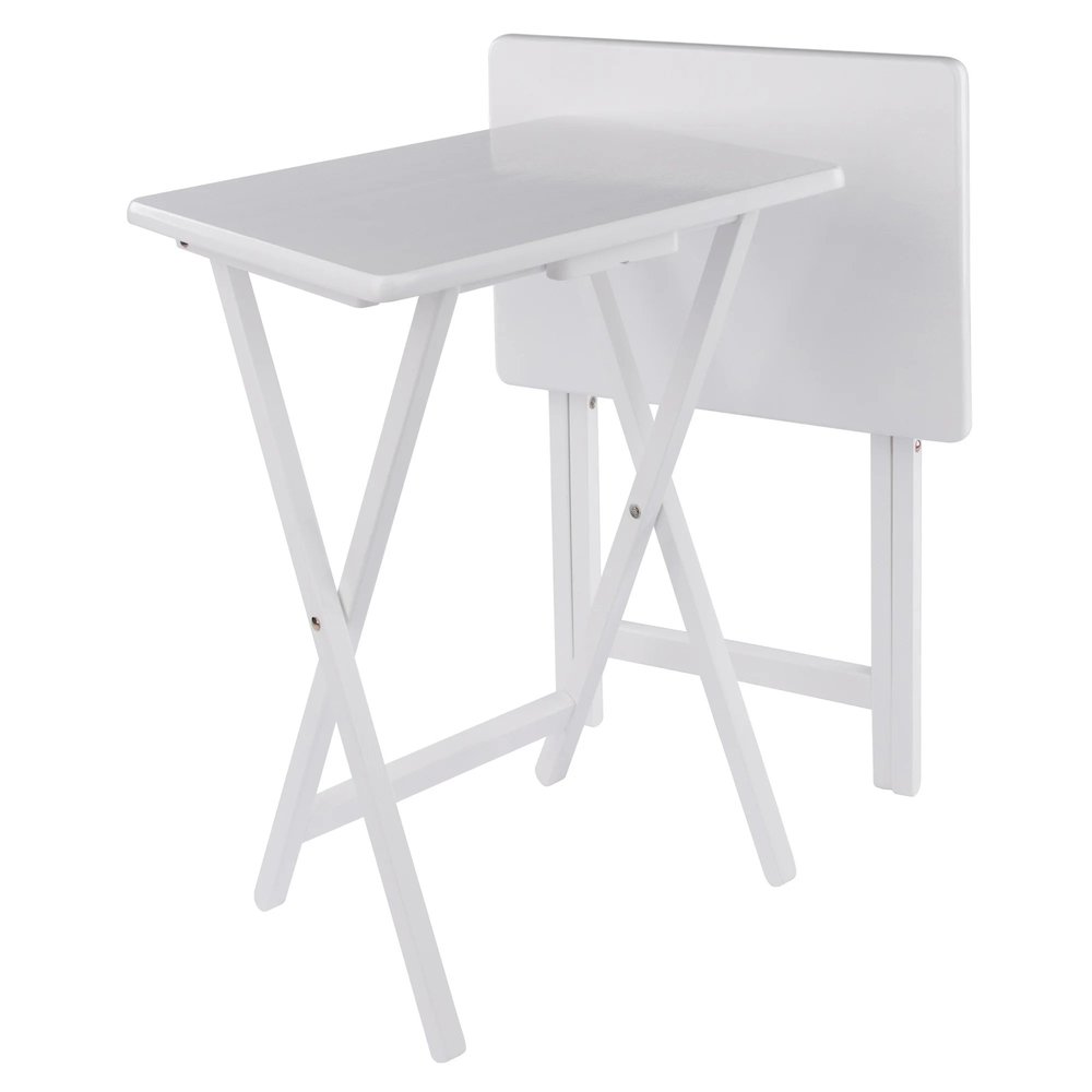 Alex 2-Pc Snack Table Set, White. Picture 1