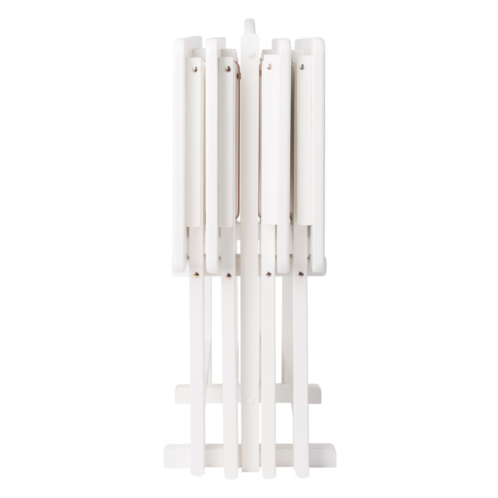 Alex 5-Pc Snack Table Set, White. Picture 3