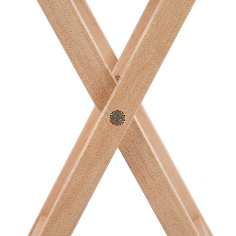 Natural Wood Finish 5-Piece Snack Table Set for Living Spaces. Picture 6