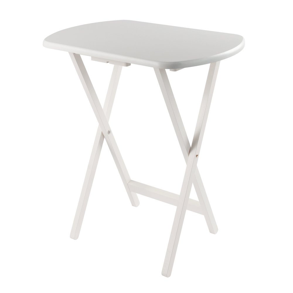 Corbett 5-Pc Oversized Snack Table Set, White. Picture 1