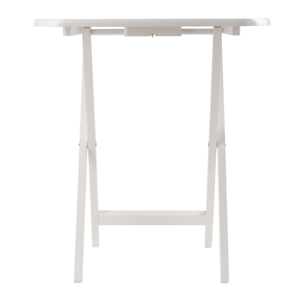 Corbett 5-Pc Oversized Snack Table Set, White. Picture 7