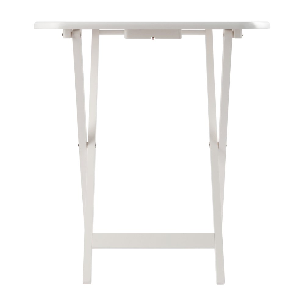 Corbett 5-Pc Oversized Snack Table Set, White. Picture 9