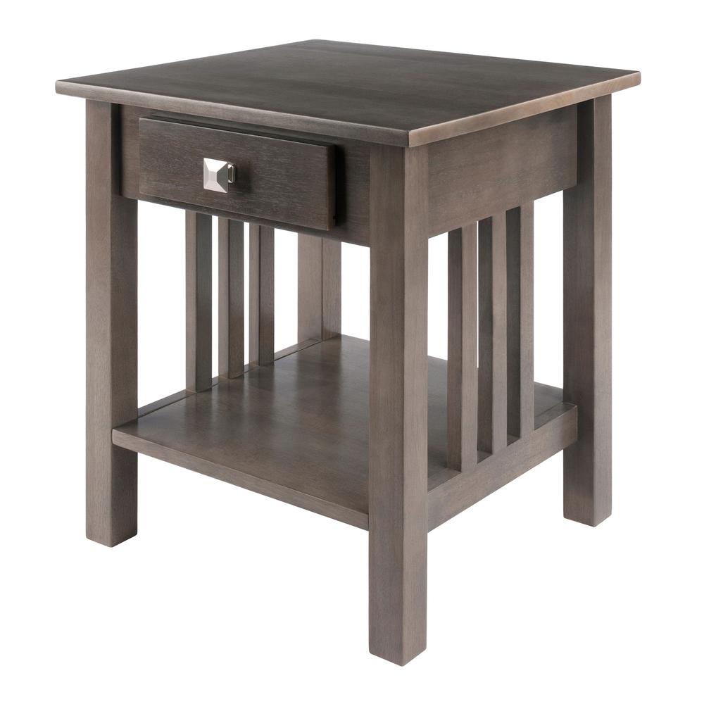 Stafford End Table, Oyster Gray. Picture 1