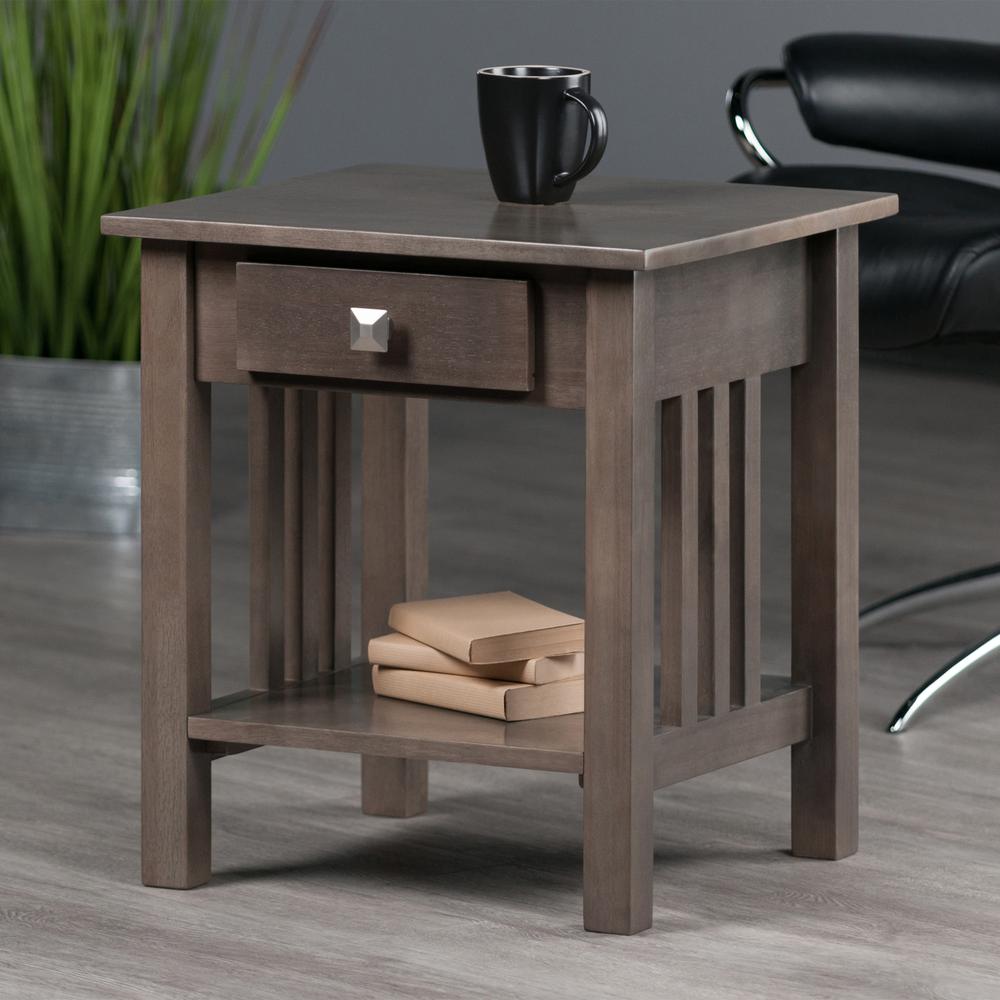 Stafford End Table, Oyster Gray. Picture 9
