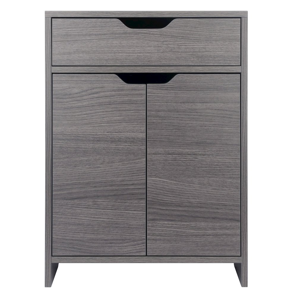 Nova 1-Drawer Storage Cabinet, Charcoal. Picture 3