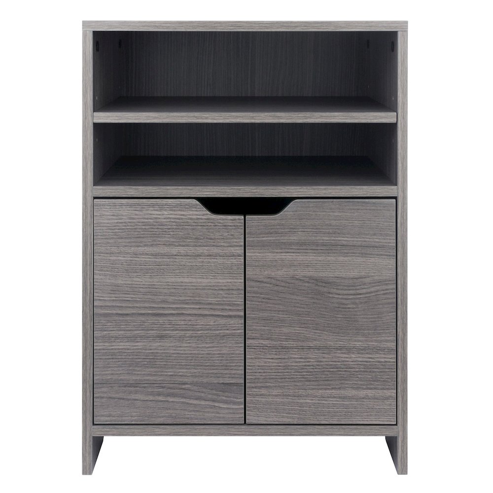 Nova Open Shelf Storage Cabinet, Charcoal. Picture 3