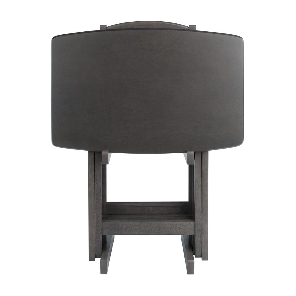 Dorian 5pc Oversized Snack Table Set, Oyster Finish. Picture 3