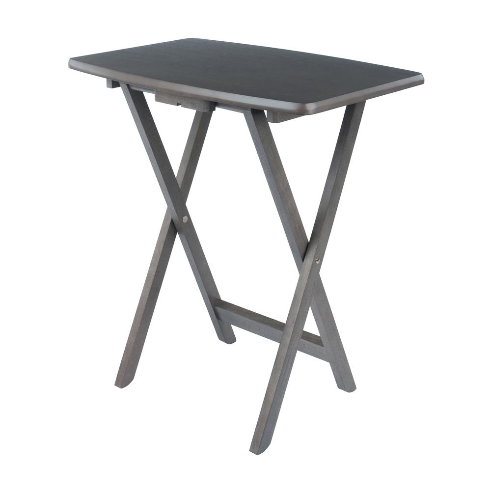 Dorian 5pc Oversized Snack Table Set, Oyster Finish. Picture 5