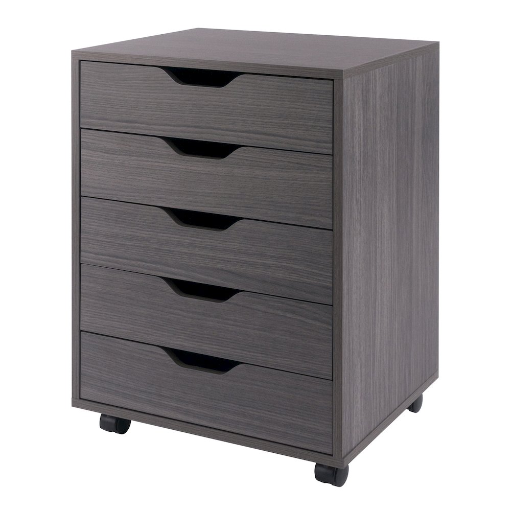 Halifax 5-Drawer Mobile Cabinet, Charcoal. Picture 1