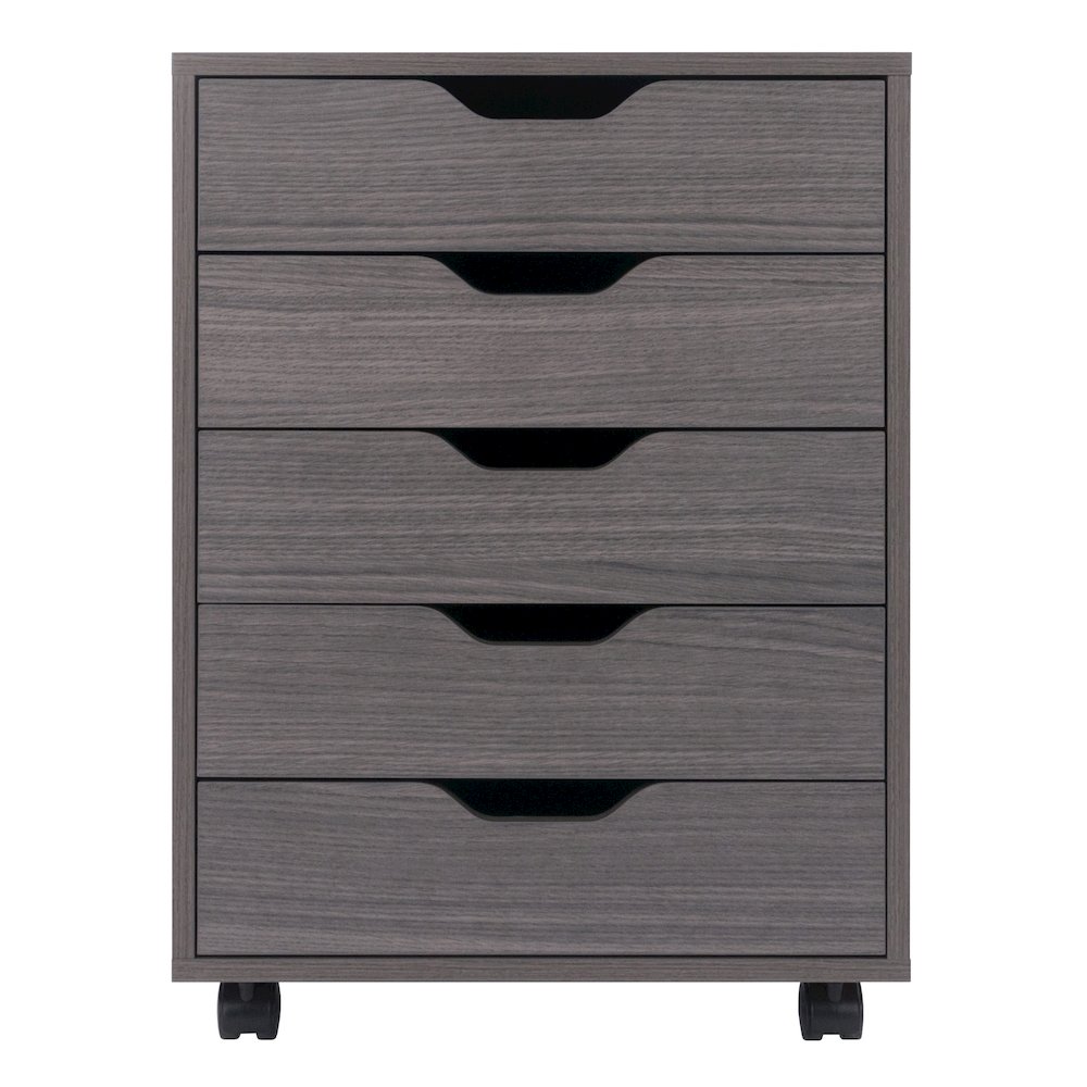 Halifax 5-Drawer Mobile Cabinet, Charcoal. Picture 2