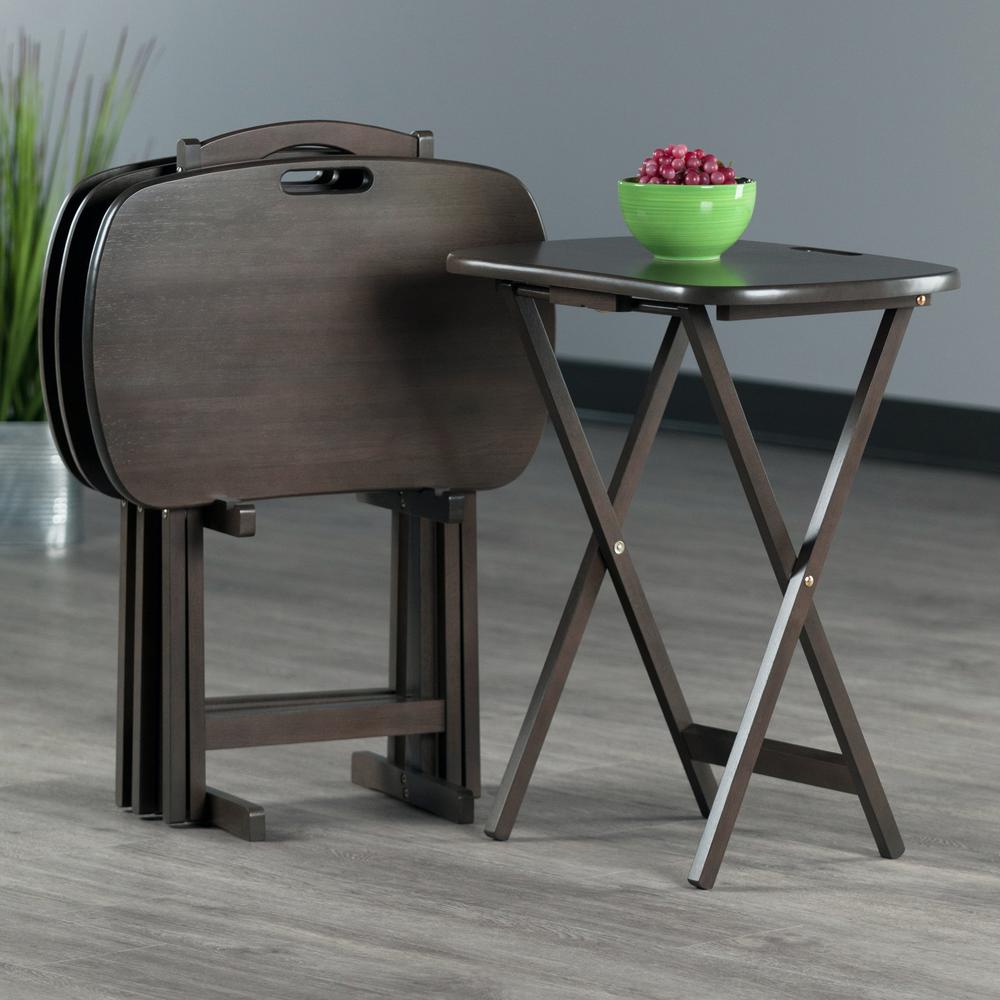 Lucca 5-Pc Snack Table Set, Oyster Gray. Picture 11