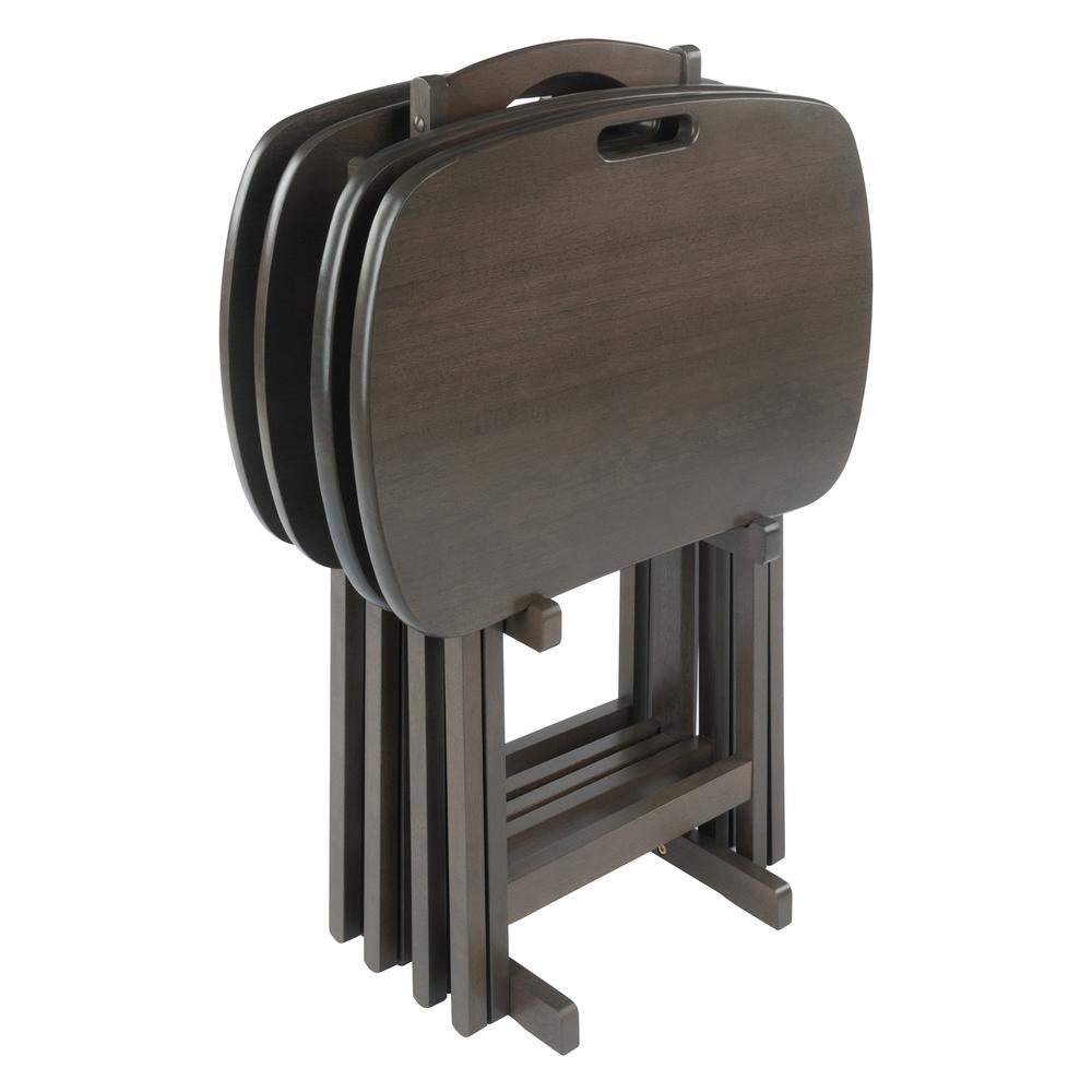 Lucca 5-Pc Snack Table Set, Oyster Gray. Picture 2