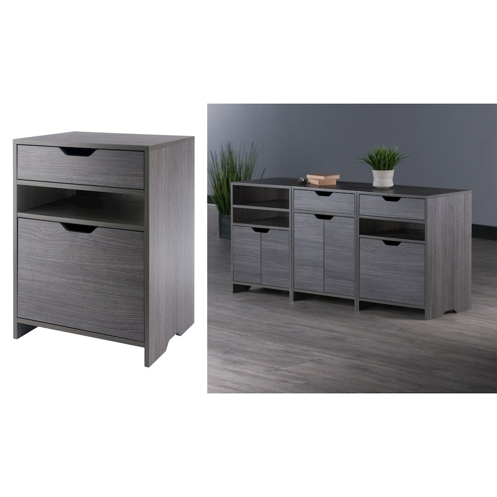 Nova Filing Storage Cabinet, Charcoal. Picture 9
