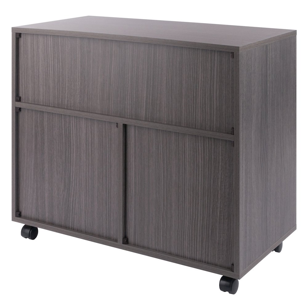 Halifax 3-Section Multi-Storage Mobile Cabinet, Charcoal. Picture 7