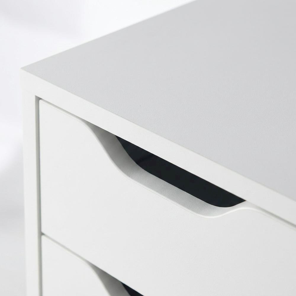White Tall Mobile Storage Cabinet, Multi-Storage Rolling Pantry. Picture 6