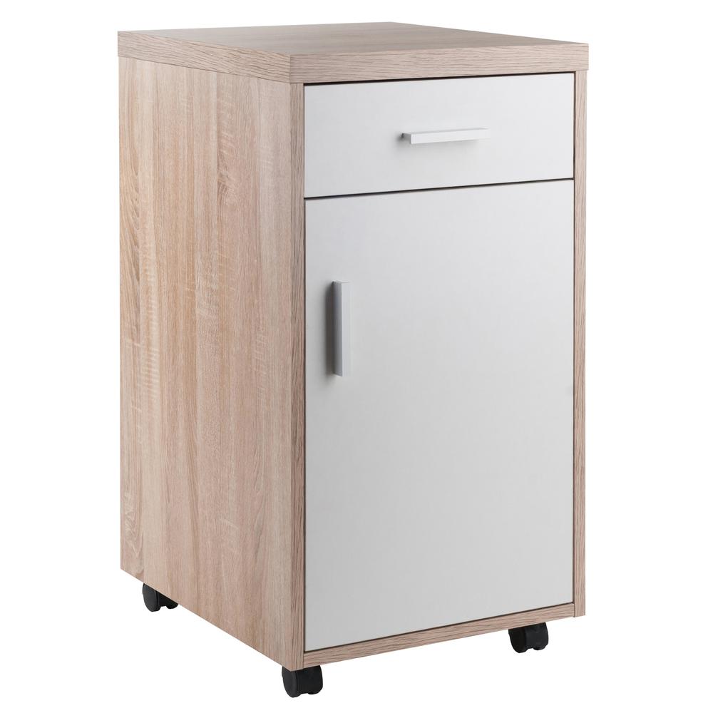 Kenner 1-Drawer Storage Mobile Cabinet, Two-Tone. Picture 1