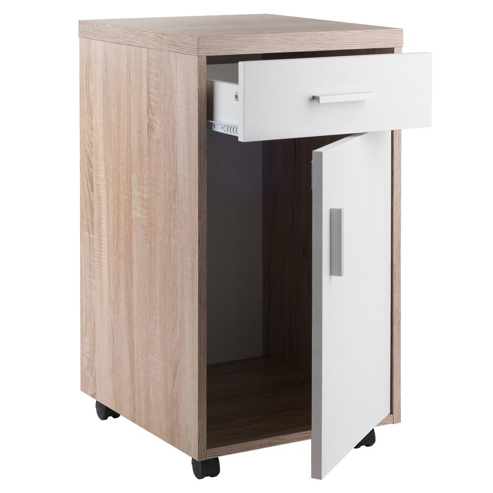 Kenner 1-Drawer Storage Mobile Cabinet, Two-Tone. Picture 2