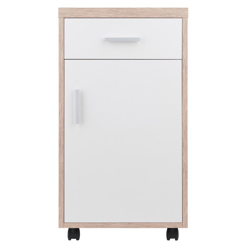Kenner 1-Drawer Storage Mobile Cabinet, Two-Tone. Picture 3