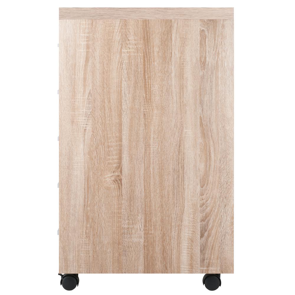 Kenner Mobile Storage Cabinet, 5 Drawers, Reclaimed Wood/White Finish. Picture 6