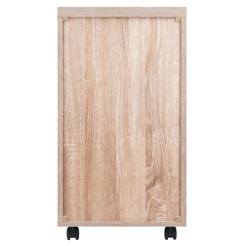 Kenner Mobile Storage Cabinet, 5 Drawers, Reclaimed Wood/White Finish. Picture 7