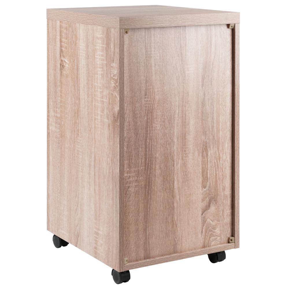 Kenner Mobile Storage Cabinet, 5 Drawers, Reclaimed Wood/White Finish. Picture 4