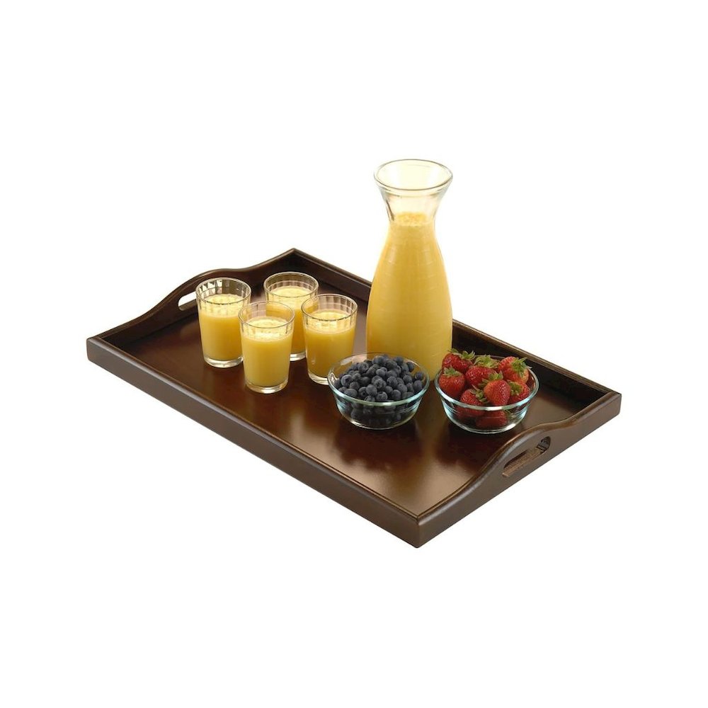 Solid Wood Butler Tray Table in Antique Walnut Finish, Small TV Tray Table. Picture 6