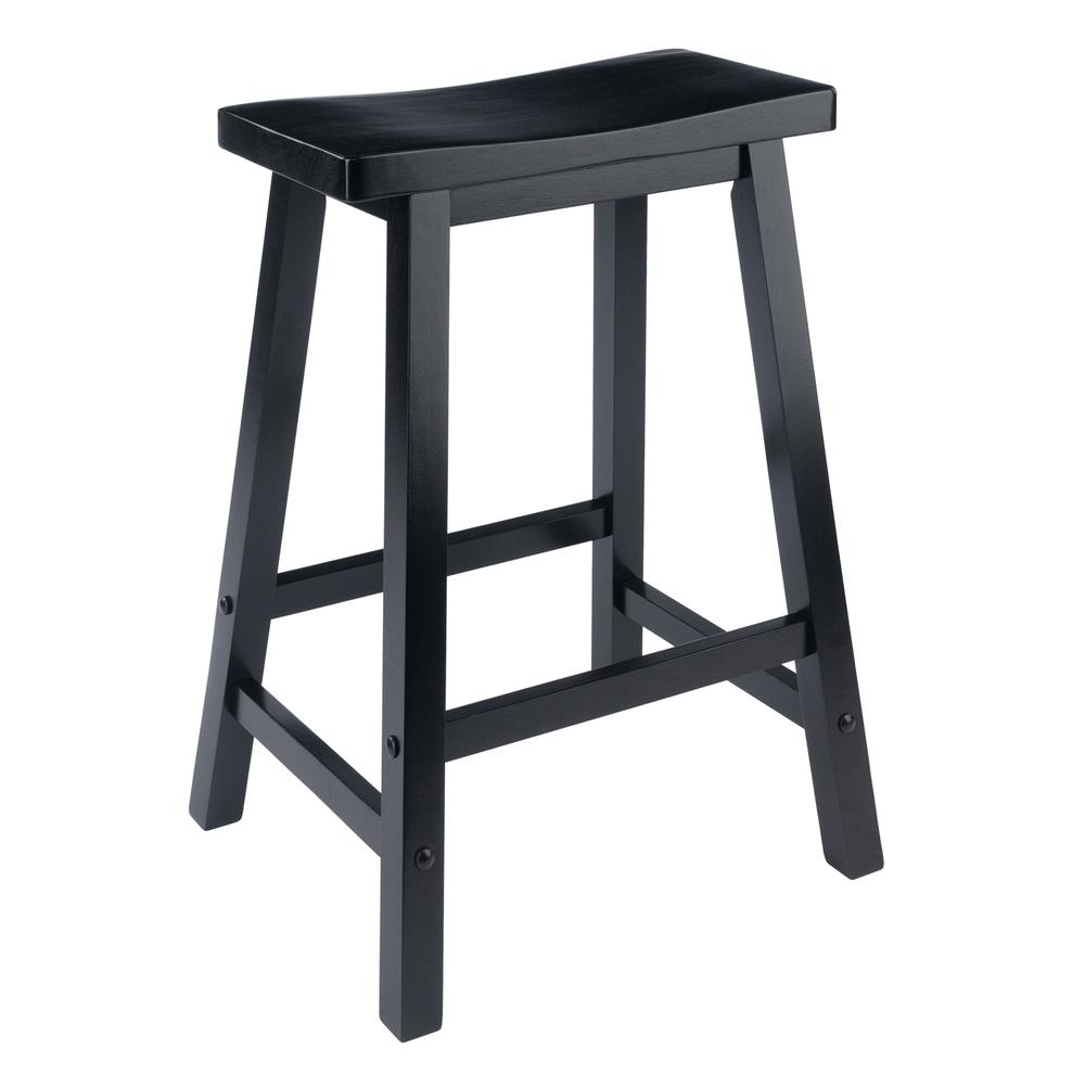 Satori 24" Saddle Seat Bar Stool Black. Picture 1