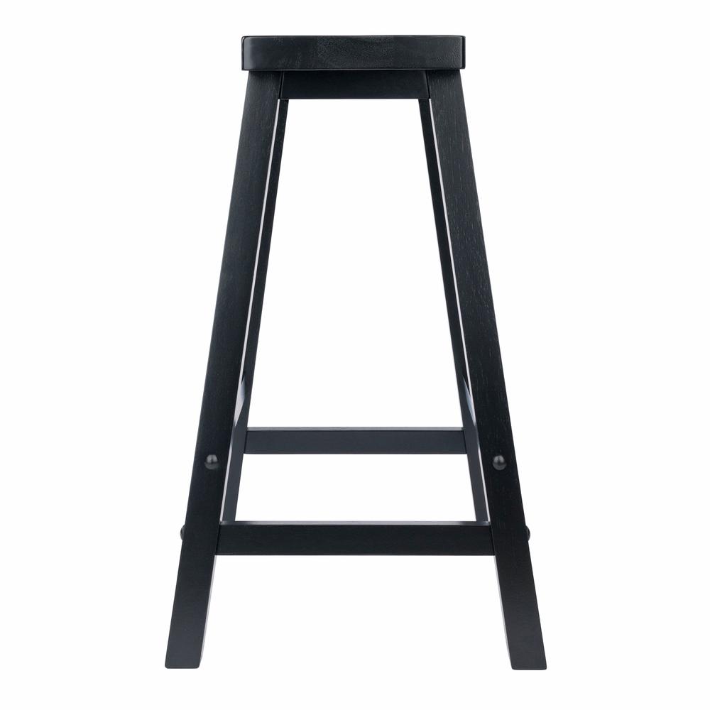 Satori 24" Saddle Seat Bar Stool Black. Picture 3