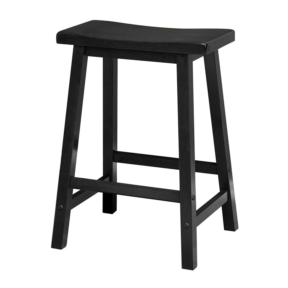 Satori 24" Saddle Seat Bar Stool Black. Picture 1