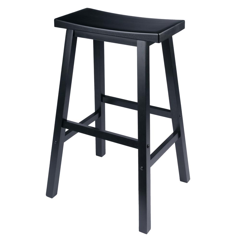 Satori 29" Saddle Seat Bar Stool Black. Picture 1