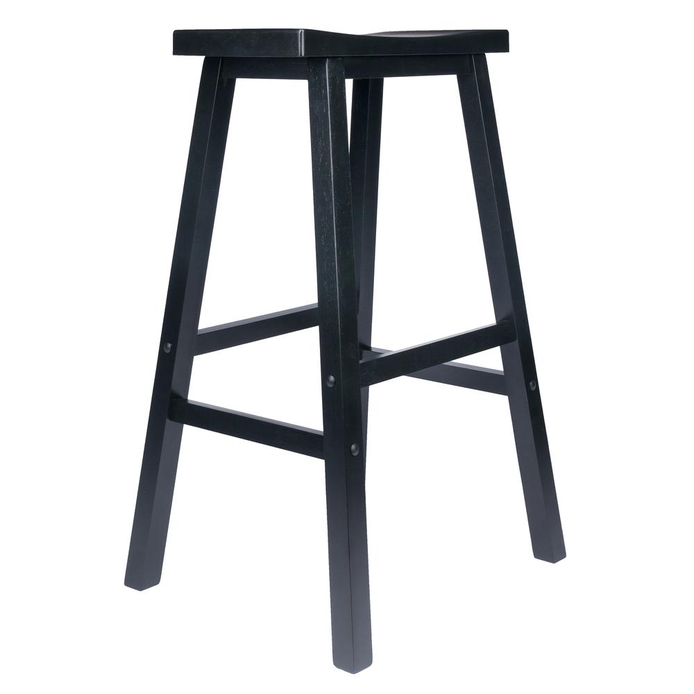 Satori 29" Saddle Seat Bar Stool Black. Picture 4