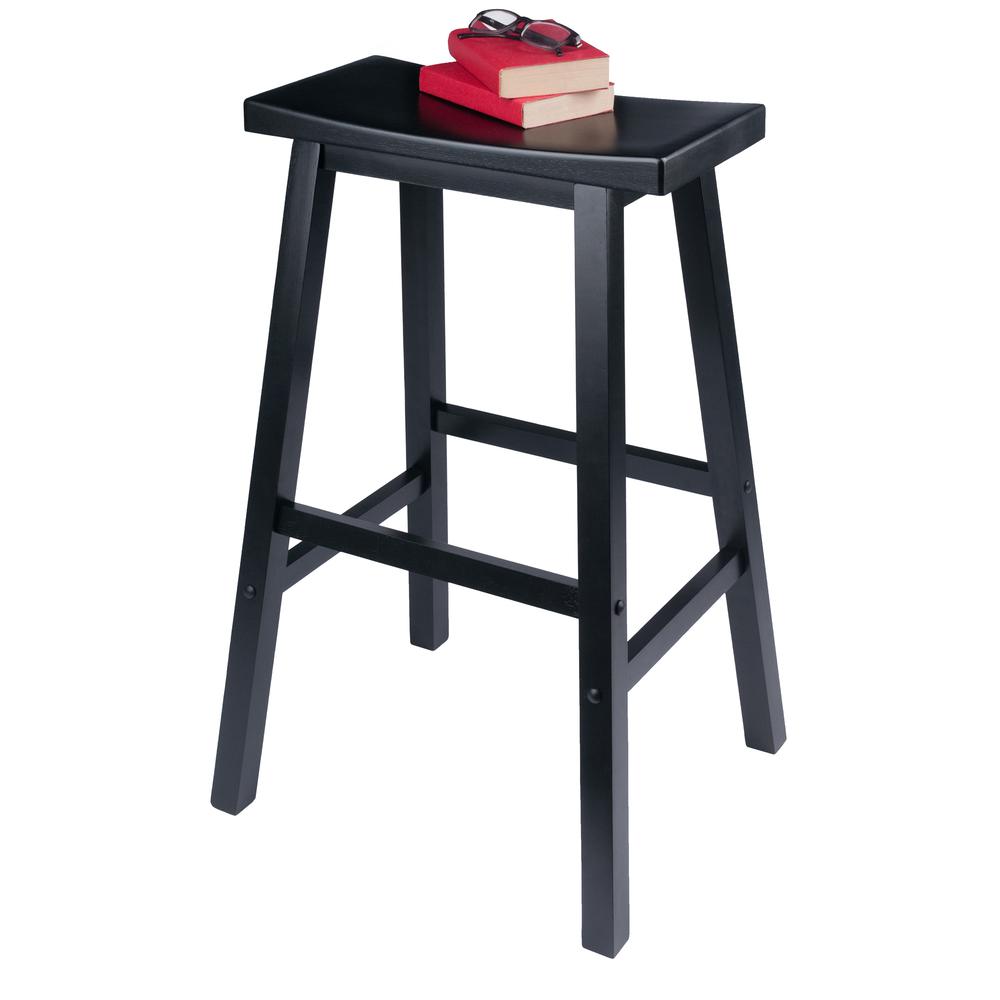 Satori 29" Saddle Seat Bar Stool Black. Picture 5