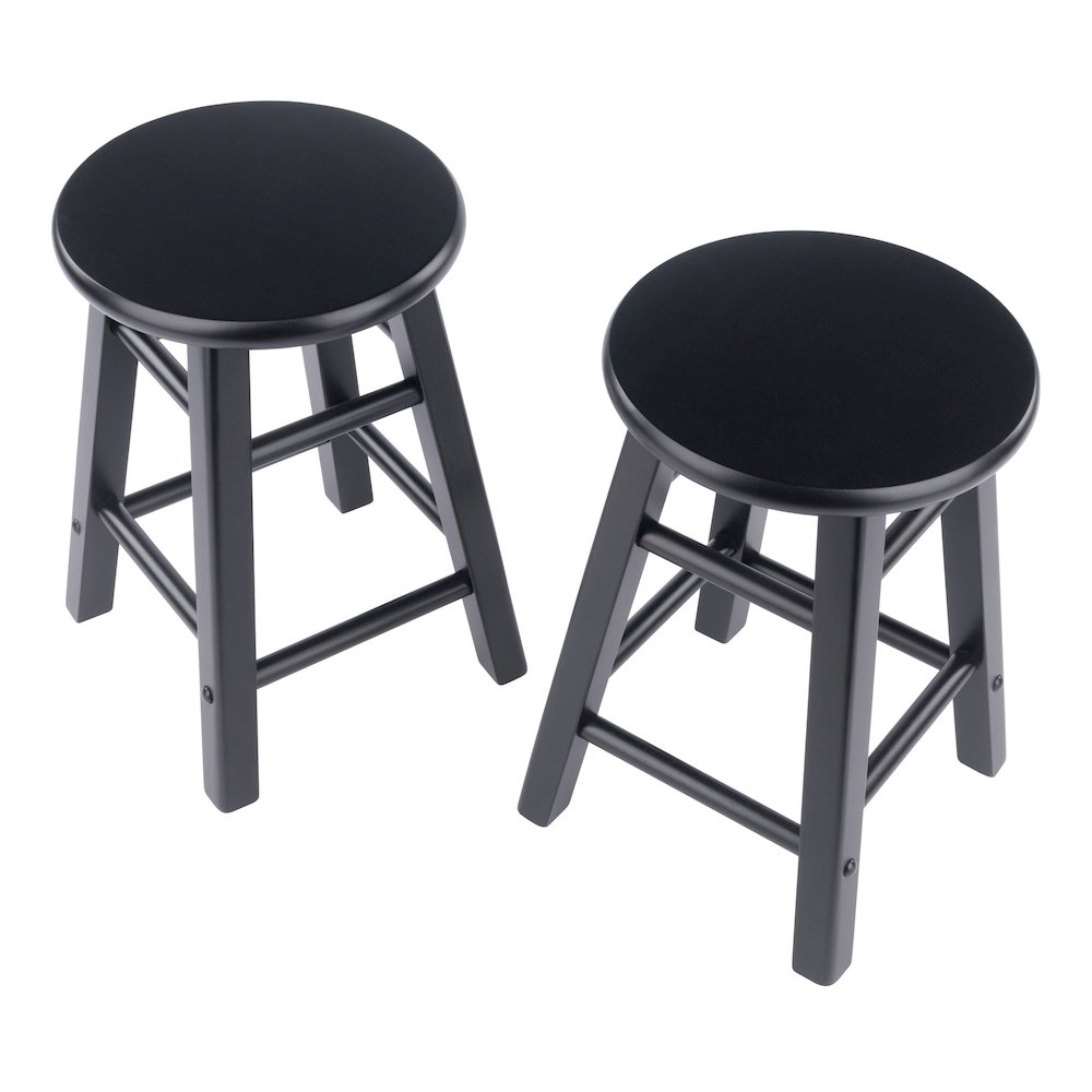 Element 2-Pc Dining Stool Set, Black. Picture 4